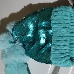 Matching hat and mittens